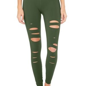 Alo Yoga Warrior Leggings in Green